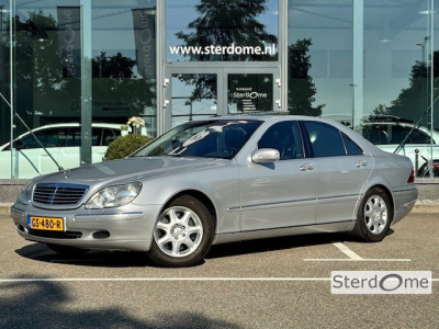 Mercedes-Benz S-klasse 500 l youngtimer l luchtvering l distronic l bi xenon l leder l memory pakket l pts l comand l stoelverwarming l electrisch verstelbare achterbank l