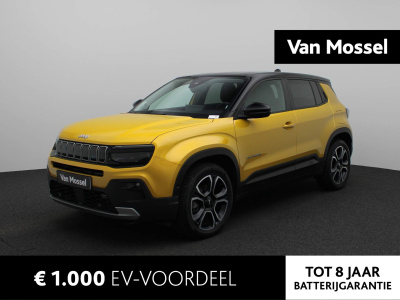 Jeep Avenger 1st edition 54 kwh | full option | navigatie | climate control | camera | adaptive cruise control | elektrische achterklep | verwamde stoelen | 18' lichtmetalen velgen |