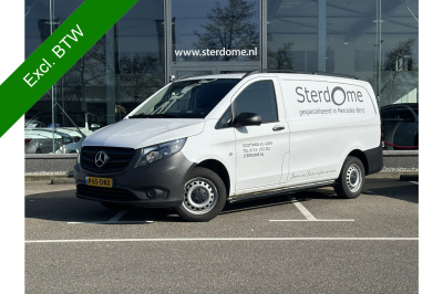 Mercedes-Benz Vito 110 cdi lang l zitcomfort pakket | mbux l apple carplay en android auto l tweezitsbank voor | trekhaak | blueefficiency pakket | l nl auto l bpm vrij i parkeerpakket | regensensor l dakrails l sidebars l