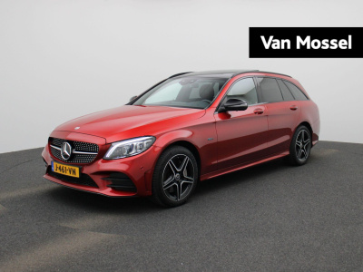 Mercedes-Benz C-Klasse estate 300 e business solution amg limited | automaat | panorama dak | trekhaak | leder | navigatie | climate control | camera | stoel verwarming