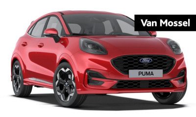 Ford Puma 1.0 ecoboost hybrid st-line x | €4.000,00 korting! | 18 inch | elektrische achterklep | b&o audio | handgeschakeld | fantastic red |