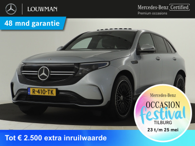 Mercedes-Benz Eqc 400 4matic amg line 80 kwh | schuifdak | trekhaak | stoelkoeling | treeplanken | inclusief 24 maanden mercedes-benz certified garantie voor europa.