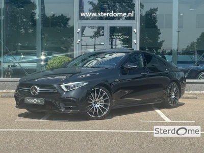 Mercedes-Benz Cls amg 53 4matic+ premium plus l schuif- / kanteldak l distronic plus l memory l stoelverwamarming en stoelventilatie l head up l led adaptief l airmatic l keyless go l burmester l sfeerverlichting l nappa leder l amg night p...