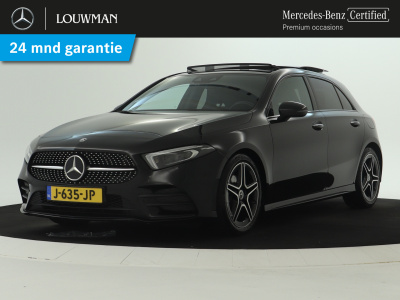 Mercedes-Benz A-Klasse 180 business solution amg | panoramadak | sfeerverlichting | elektrische stoelen | cruise control | inclusief 24 maanden mb certified garantie voor europa.