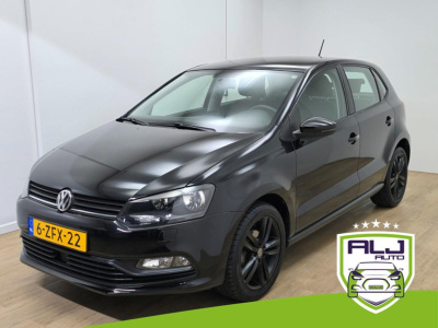 Volkswagen Polo occasion 1.2 tsi highline automaat in black edition | sportieve look | tweedehands volkswagen polo zwart | bluetoo