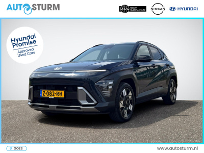 Hyundai Kona 1.6 gdi hev premium | two-tone lakkleur | stoelverwarming + -ventilatie | 360° camera | leder | navigatie | apple carplay/android auto | geheugenstoel | rijklaarprijs!