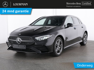Mercedes-Benz A-Klasse 250 e amg face lift plug-in hybride amg line | night pakket | trekhaak | lederen bekleding | panorama schuif-kanteldak | sfeerverlichting. inclusief 24 maanden mb certified garantie voor europa.