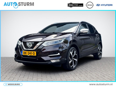 Nissan Qashqai 1.2 tekna + | trekhaak | panoramadak | nappa leder | bose audio | geheugenstoel | navigatie | 360° camera | stoelverwarming | rijklaarprijs!
