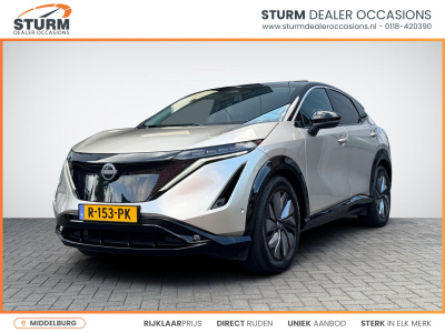 Nissan Ariya evolve 91 kwh nl-auto + 1e eigenaar! | panoramadak | stoelverwarming + -ventilatie | bose audio | geheugenstoel | head-up display | rijklaarprijs!