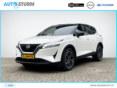 Nissan Qashqai 1.3 mhev xtronic tekna cold pack | two-tone lakkleur | stuur- + stoelverwarming | head-up display | adapt. cruise control | rijklaarprijs!