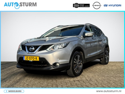 Nissan Qashqai 1.2 n-connecta design pack | trekhaak | panoramadak | navigatie | 360° camera | keyless entry | cruise & climate control | rijklaarprijs!