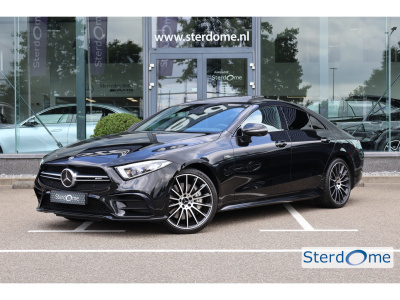 Mercedes-Benz Cls amg 53 4matic+ premium plus l schuif- / kanteldak l distronic plus l memory l stoelverwamarming en stoelventilatie l head up l led adaptief l airmatic l keyless go l burmester l sfeerverlichting l nappa leder l amg night p...