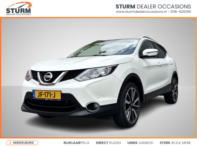 Nissan Qashqai 1.6 tekna | panoramadak | leder | stoelverwarming | navigatie | 360° camera| led koplampen | dodehoek | rijklaarprijs!