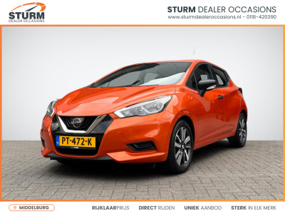 Nissan Micra 1.0l visia+ | airconditioning | 16'' velgen | park. sensor | bluetooth tel. | radio-mp3 speler | rijklaarprijs!