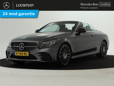 Mercedes-Benz C-Klasse cabrio 300 amg line | lage km | elektrisch verstelbare stoelen | keyless entry | burmester audiosystem | inclusief 24 maanden mb certified garantie voor europa.