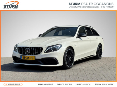 Mercedes-Benz C-Klasse estate amg 63 | burmester | geheugenstoelen | sportuitlaat | designo kleur | kruisspaak velgen | adapt. cruise control | alcantara stuurwiel | rijklaarprijs!
