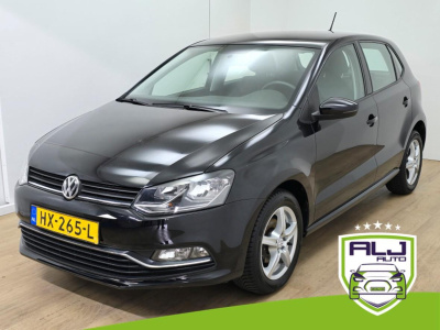 Volkswagen Polo occasion 1.2 tsi met cruisecontrol en 53000km! | tweedehands volkswagen polo zwart met carplay radio | alu velgen
