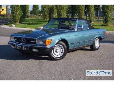 Mercedes-Benz Sl 380 sl v8 l automaat l beige lederen bekleding l airco l hardtop l 71347 km l 14 ' lm koonkurk velgen l centrale deurvergrendeling i complete historie bekend l