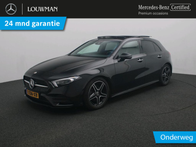 Mercedes-Benz A-Klasse 180 business solution amg amg line | night pakket | panorama schuif-kanteldak | sfeerverlichting | multibeam koplampen | memory voorstoelen. inclusief 24 maanden mb certified garantie voor europa.