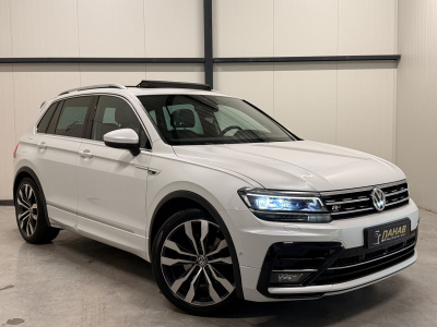 Volkswagen Tiguan 2.0 tsi 4motion r-line | bomvol | standkachel |leder | memory | dynaudio | 360 camera | head-up | trekhaak | stoelverwarming v+a