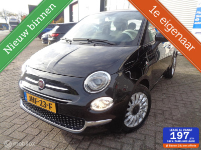 Fiat 500 1.0 hybrid lounge/big navi/carplay/dab/airco/cruise/lm velgen/1st eig