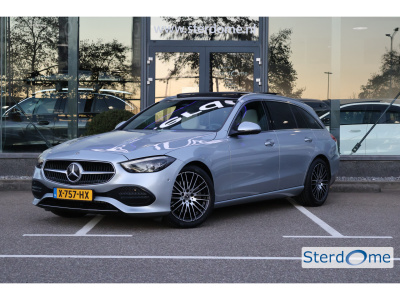 Mercedes-Benz C-Klasse estate 200 avantgarde l panoramadak l beige leder interieur l mbux l led adaptief l camera l smartphone intergratie l memory pakket l winterpakket l keyless go l elektrisch bedienbare achterklep l draadloos opladen telefoo...