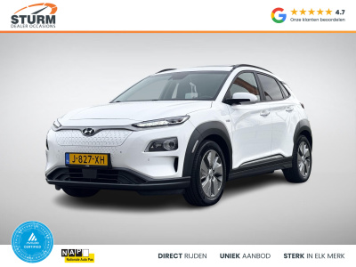 Hyundai Kona ev premium 64 kwh soh 95%, 3-fase lader incl. trekhaak & schuif-/kanteldak!