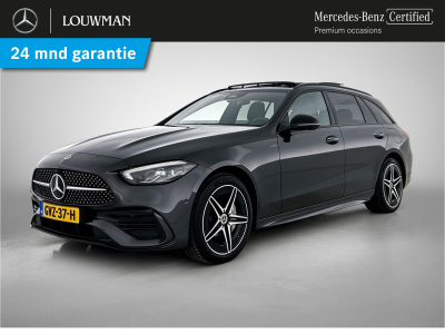 Mercedes-Benz C-Klasse estate 300 e amg line | trekhaak | amg styling | panorama schuif-kanteldak | night pakket | inclusief 24 maanden mb certified garantie voor europa.