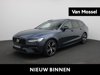 Volvo V90 t6 phev r-design awd aut. automaat | panoramadak | harman kardon | head-up | leder | navigatie | stoel/stuurverwarming | climate control | pdc | lmv | schuifdak | led | camera | dab |