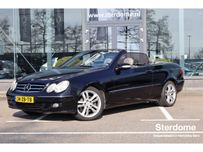 Mercedes-Benz Clk-klasse cabrio 200 k. avantgarde l nappa leder l comand l stoelverwarming l elektrisch bedienbare kap l windscherm l pts l airco l nappa leder l elektrische kap l stoelverwarming l windscherm l elektrische ramen l airco