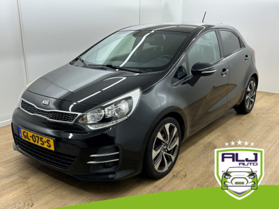 Kia Rio occasion 1.2 cvvt executiveline | zwart | tweedehands kia rio | airco | cruise | achteruitrijcamera | bluetooth audio