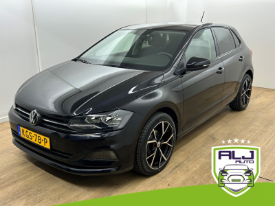 Volkswagen Polo occasion 1.0 tsi r-line | zwart | tweedehands volkswagen polo | airco | cruise | carplay | stoelverwarming