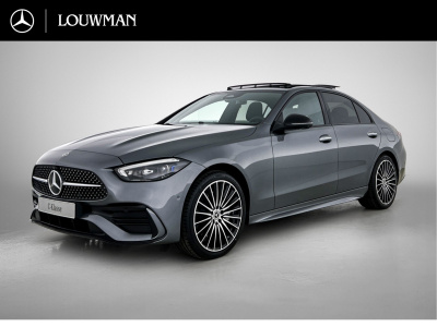 Mercedes-Benz C-Klasse 300 e business solution amg | premium plus | winterpakket | nightpakket | middenconsole metaalstructuur | distronic | panoramaschuifdak | 360° camera | burmester® 3d surround sound system | 19" multispaaks lichtmetalen amg...