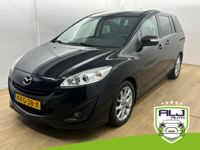 Mazda 5 occasion 2.0 gt-m | zwart | tweedehands 5 | 7-zits | airco | cruise | bluetooth audio | stoelverwarming