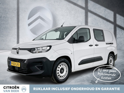 Citroen Ë-berlingo 136 pk flex crewcab l2 50 kwh dubbelcabine!! | 5 zits | 100% elektrisch! |  grijs kenteken | navigatie |