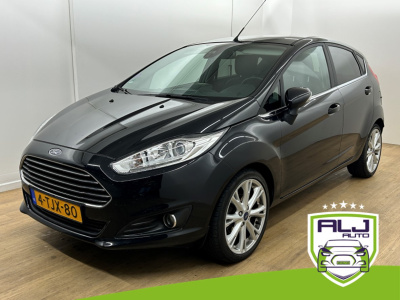 Ford Fiesta occasion 1.0 ecoboost titanium | zwart | tweedehands ford fiesta | airco | cruisecontrol | bluetooth audio | camera
