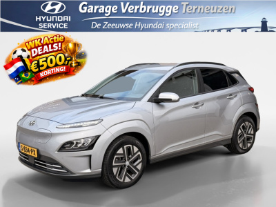 Hyundai Kona ev premium 64 kwh 3 fase | luxe uitvoering | navigatie | hud | leder