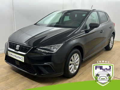 Seat Ibiza occasion 1.0 tsi style | zwart | tweedehands seat ibiza | airco | cruisecontrol | carplay | stoelverw. | navi
