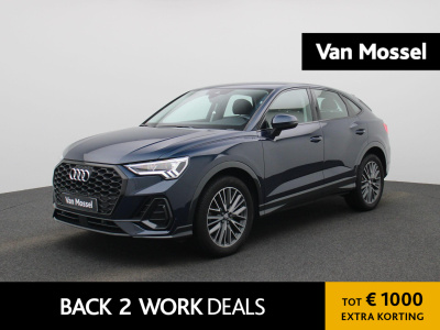 Audi Q3 sportback 35 tfsi pro line business | black pack | automaat | apple carplay | navigatie | leder | stoelverwarming | achteruitrijcamera | climate control | cruise control | parkeersensoren | lichtmetalen velgen |