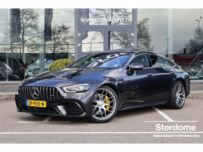 Mercedes-amg Gt 4-door coupe amg 53 4matic+ premium plus i performance stoelen i achteras besturing i luchtvering i schuifdak i 360 camera i distronic i burmester i head-up i carbon pakket i i nederlandse auto i bruin nappa leder exclusive i