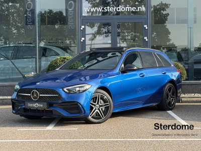 Mercedes-Benz C-Klasse estate 300 e amg line l panoramadak l led l mbux l distronic l nivea regeling l smart phone integratie l sfeer verlichting l camera l airco l augmented reality l