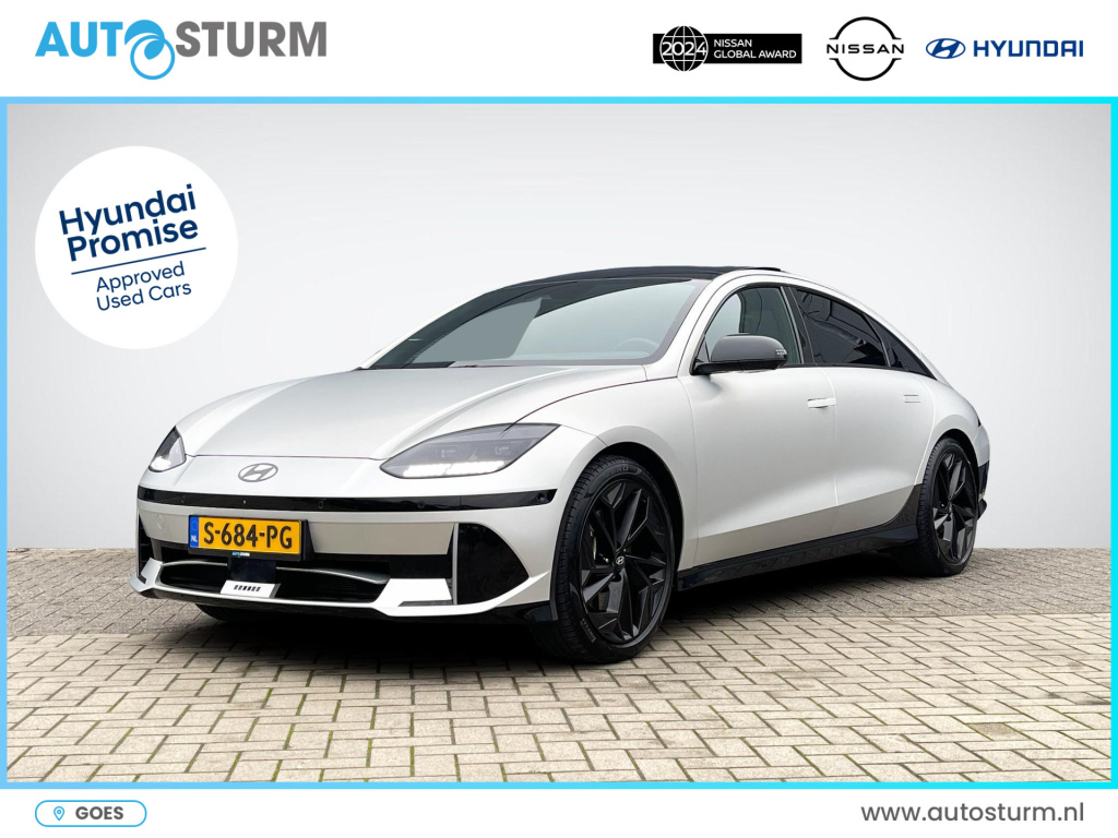 Hyundai Ioniq 6 first edition awd 77.4 kwh hyundai ioniq 6 first edition awd 77 kwh 326pk | panoramadak | head-up display | 360° camera | bose audio | adapt. cruise control | 20'' velgen | rijklaarprijs!