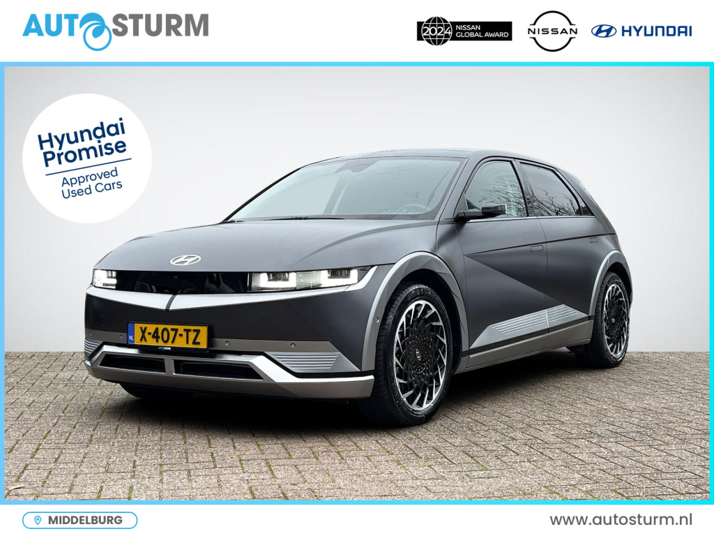 Hyundai Ioniq 5 lounge awd 77.4 kwh hyundai ioniq 5 lounge awd 77 kwh panoramadak + digitale buitenspiegels | matte lakkleur | 20'' velgen | bose audio | vol-leder | stuur- + stoelverwarming | rijklaarprijs!