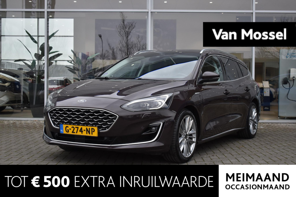 Ford Focus wagon 1.0 ecoboost vignale | panoramadak | adaptive cruise control | lederen bekleding | elektrische achterklep | achteruitrijcamera | trekhaak | schuifdak | apple carplay/android auto |