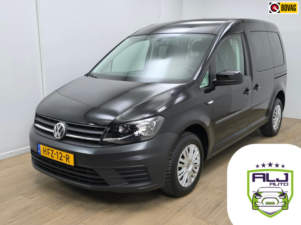 Volkswagen Caddy occasion 1.0 tsi 5 persoons met cruisecontrol en app connect | tweedehands volkswagen caddy benzine in zwart |