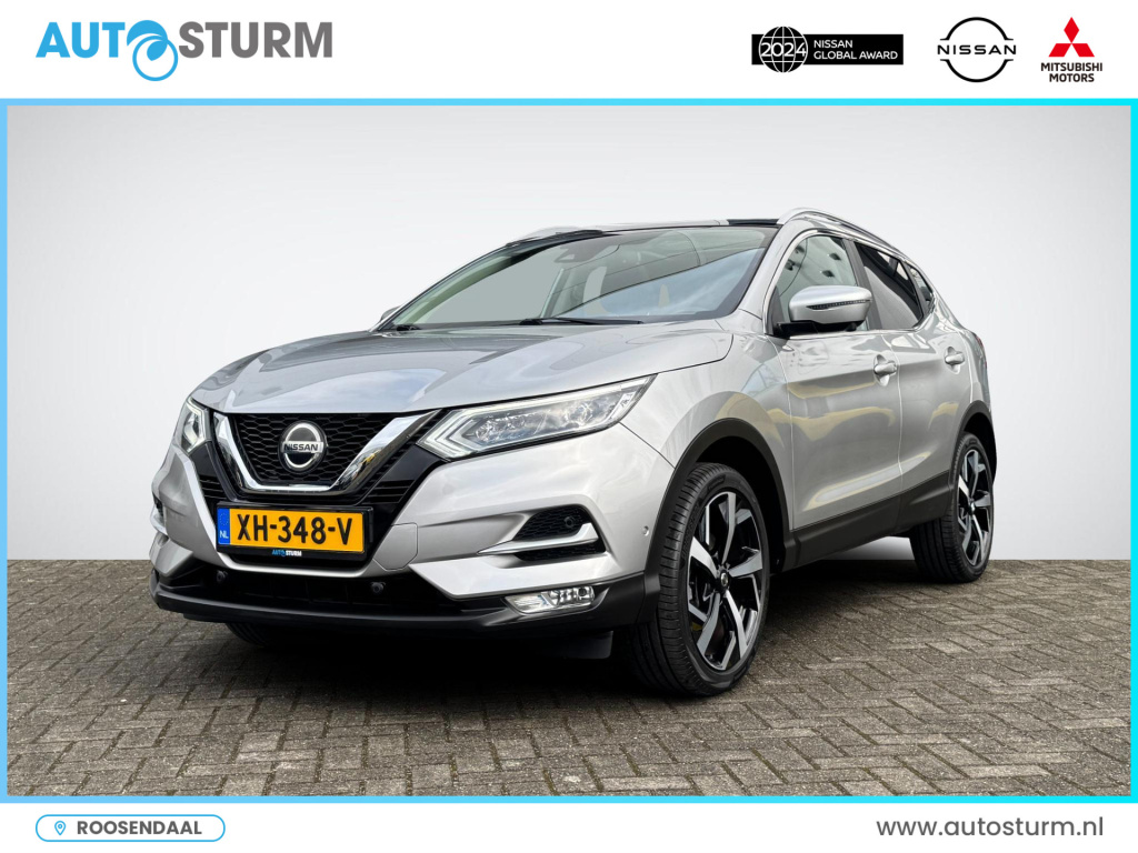 Nissan Qashqai 1.2 tekna | trekhaak | panoramadak | navigatie | 360° camera | stoelverwarming | led koplampen | 19'' velgen | rijklaarprijs!