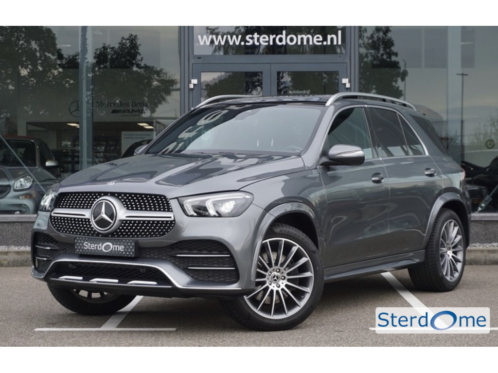 Mercedes-Benz Gle 400 d 4matic premium plus l v6 l 331 pk l airmatic luchtvering l panoramadak l mbux l burmerster l wegklapbare trekhaak l nappa leder l multispaaks velgen l softclose l stoelverwarming l hout inleg l widescreen l mbux