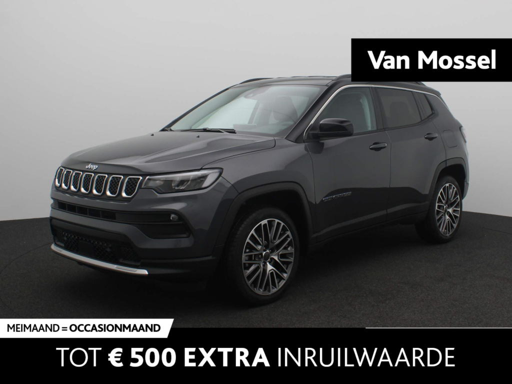 Jeep Compass 4xe 190pk plug-in hybrid electric altitude | achteruitrijcamera | parkeersensoren | half leder | park assistant | climate control | led | lichtmetalen velgen | demo sale!