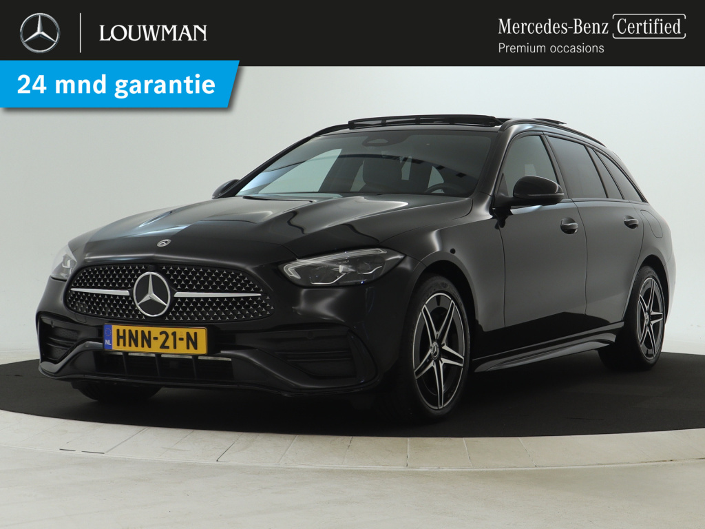 Mercedes-Benz C-Klasse estate 300 e amg plug-in hybride | amg line advanced plus | night pakket | panorama schuif-kanteldak | distronic | stuur en stoelverwarming | inclusief 24 maanden mb certified garantie voor europa.