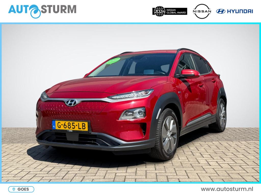 Hyundai Kona ev premium 64 kwh | leder | head-up display | stuur- + stoelverwarming | apple carplay/android auto | premium audio | rijklaarprijs!